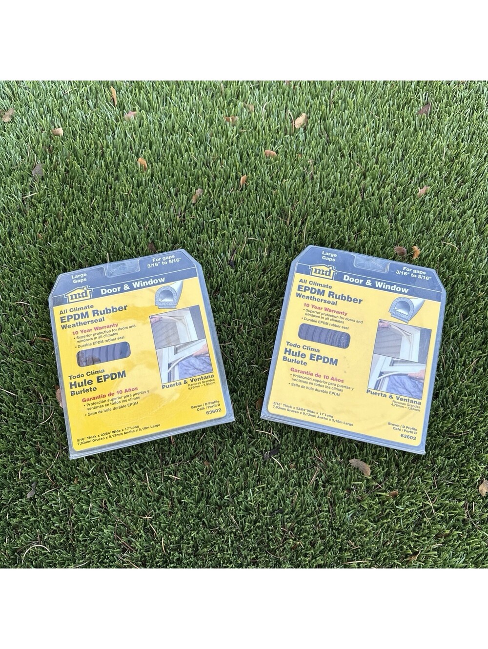 2X M-D Building 6360, Rubber Seal- 23/64" x 5/16" x 17" Sealed